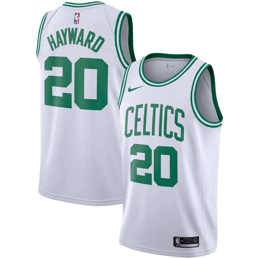 Men's Boston Celtics Gordon Hayward #20 Swingman Nike Icon Edition White Jersey 2401KEKV